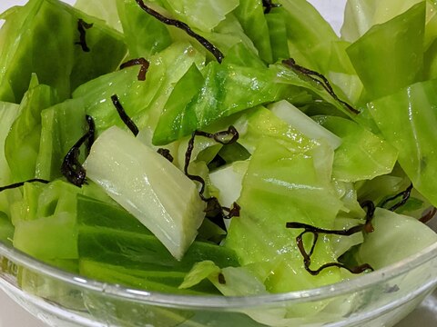 簡単♪キャベツと塩昆布のサラダ
